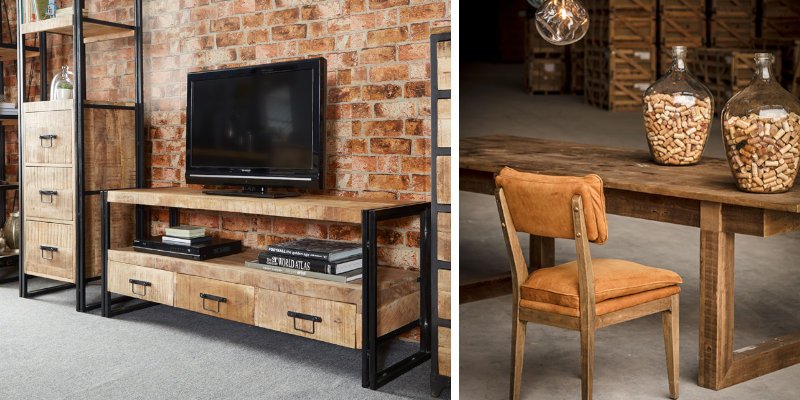 mueble de tv con madera reciclada